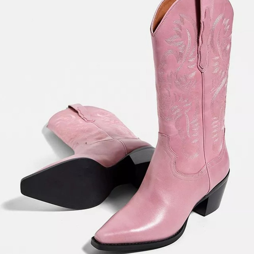 Jeffrey Campbell  Dagget Western Boots  - PINK - NWB